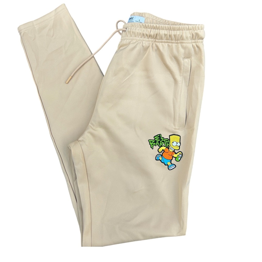 The Simpsons El Barto Joggers Mens Large Khaki‎ New Graphic Sweatpant